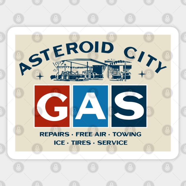 Asteroid City Gas Sticker by PopCultureShirts